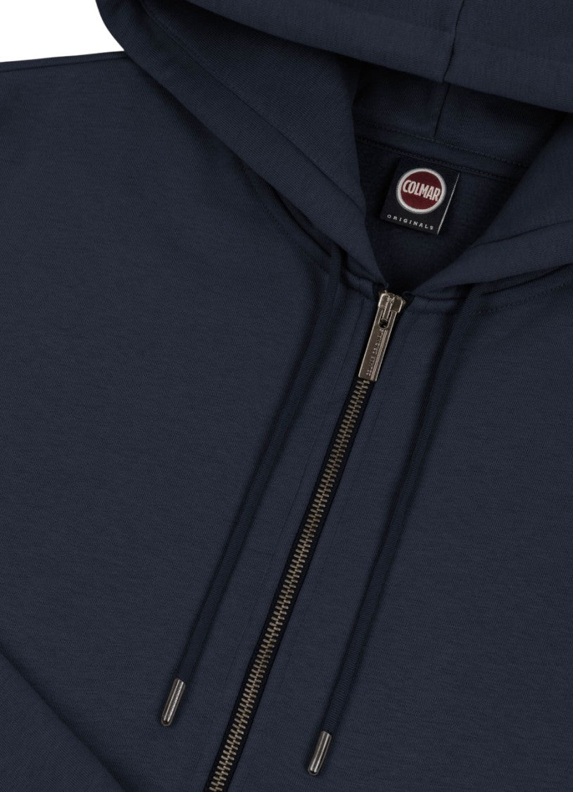 Colmar Originals Blue Zip-Up Sweatshirt With Adjustable Hood