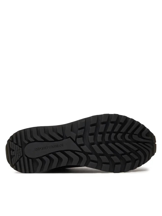 Emporio Armani Black Leather Sneakers