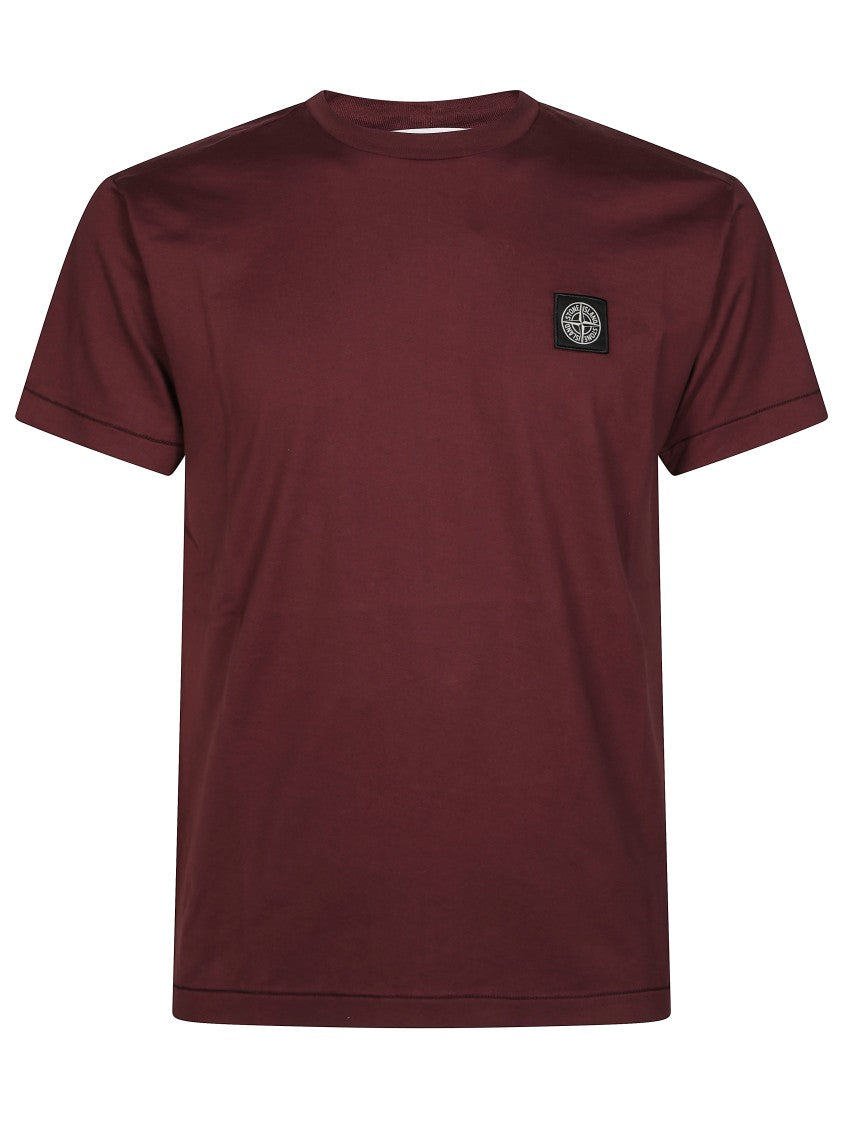 Stone Island Short-Sleeved Crew Neck T-Shirt With Compass Logo