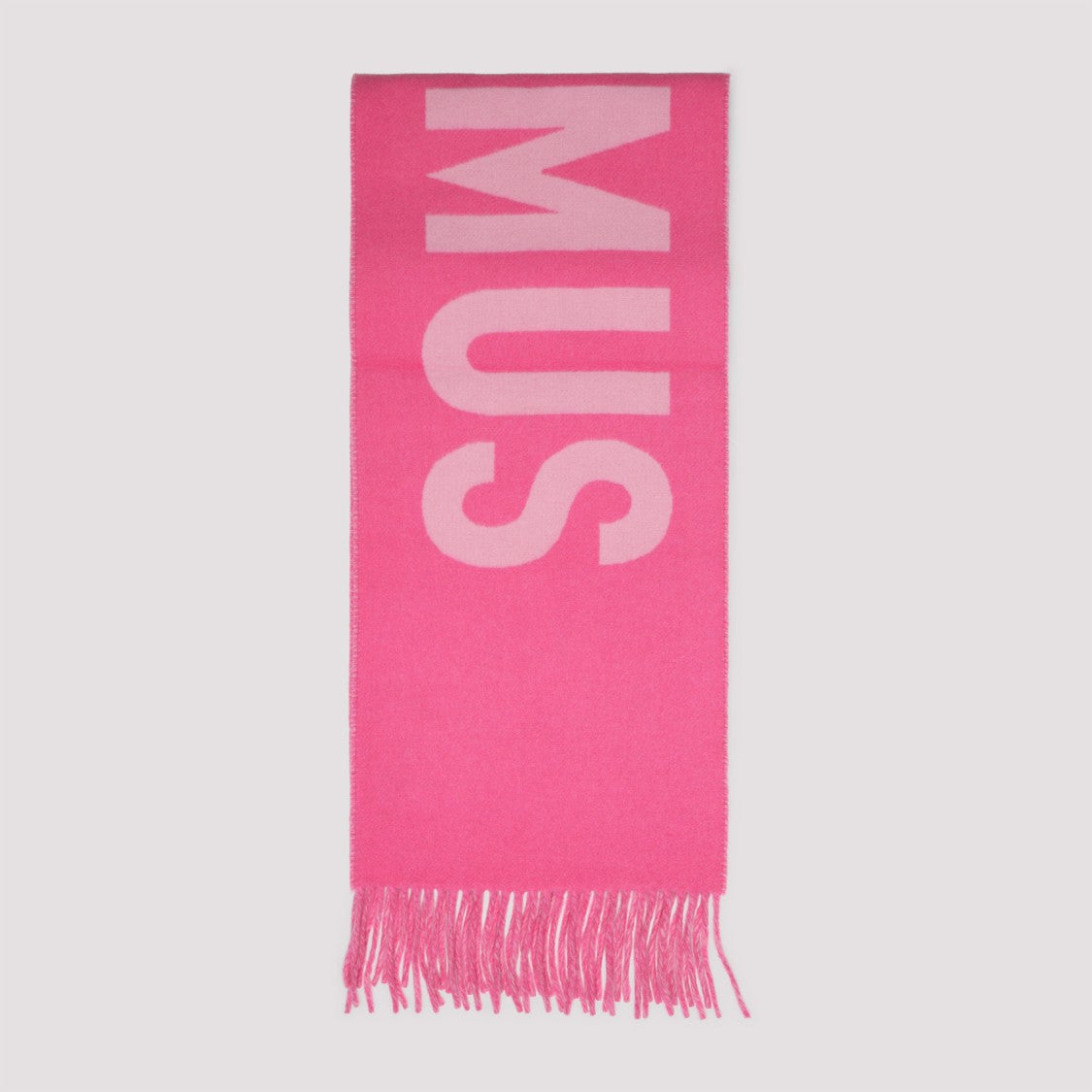 Jacquemus Pink Wool Logoed Lécharpe