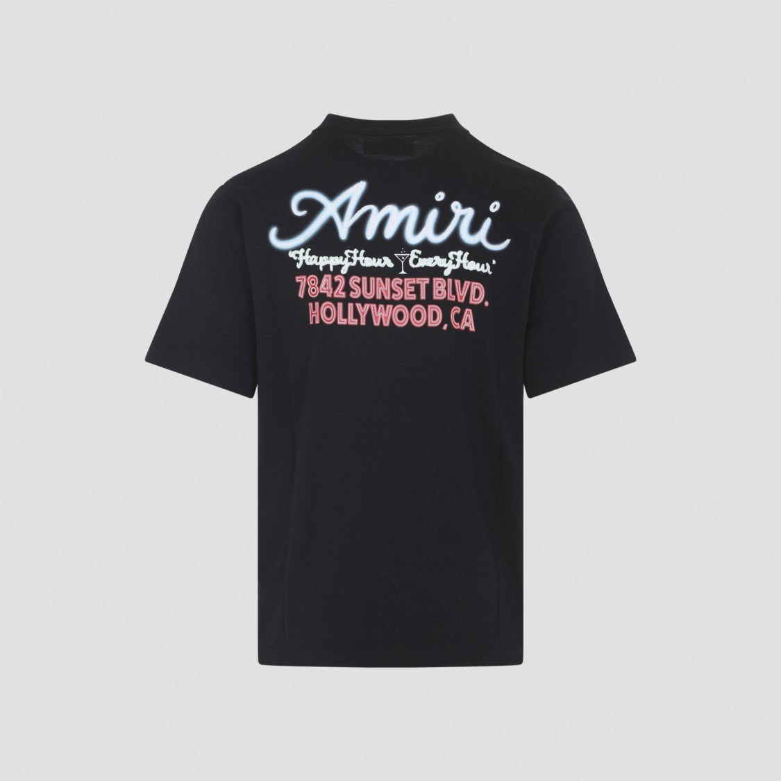 Amiri Neon Lights Os Black Cotton T-Shirt