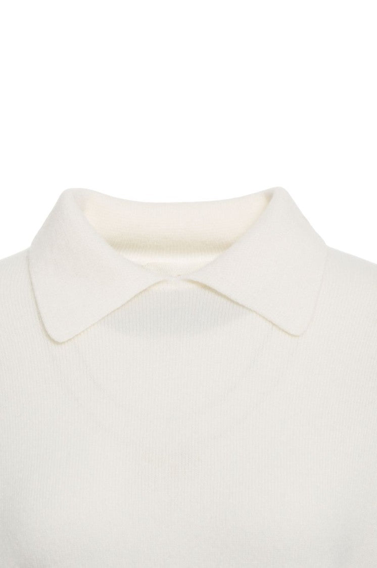 Mvm Knitted Sweater With Polo Neck