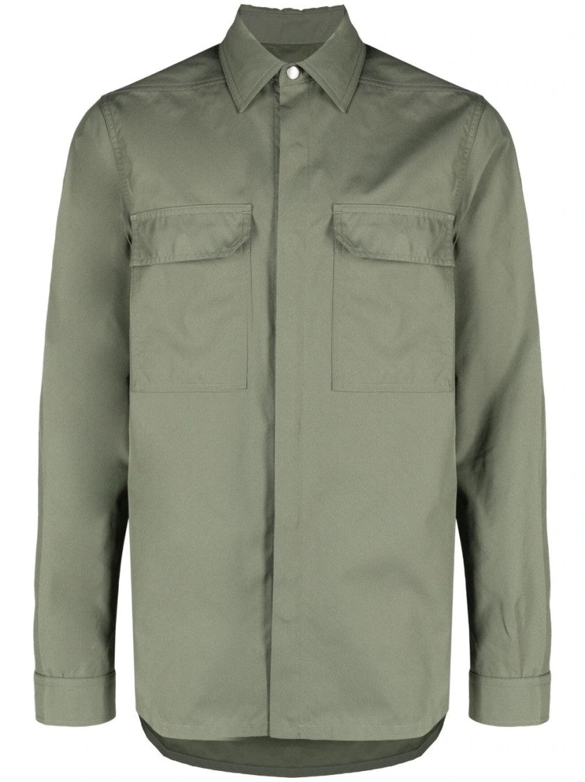 Rick Owens Structured Leather Jacket With Button-Down Front