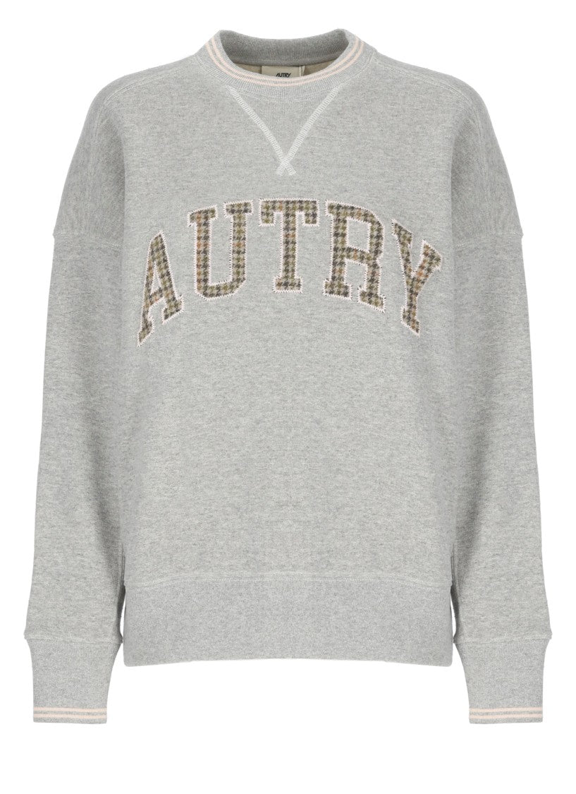 Autry Grey Cotton Sweatshirt