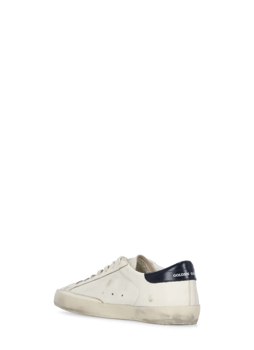 Golden Goose Ivory Smooth Leather Sneakers