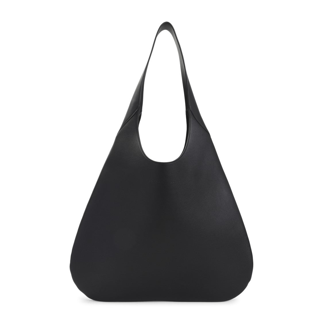Carven Minimalist Leather Shoulder Bag With Triangular Silhouette
