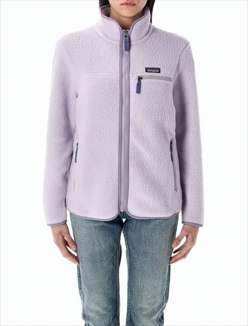Patagonia Textured Fleece Jacket With Zippered Pockets