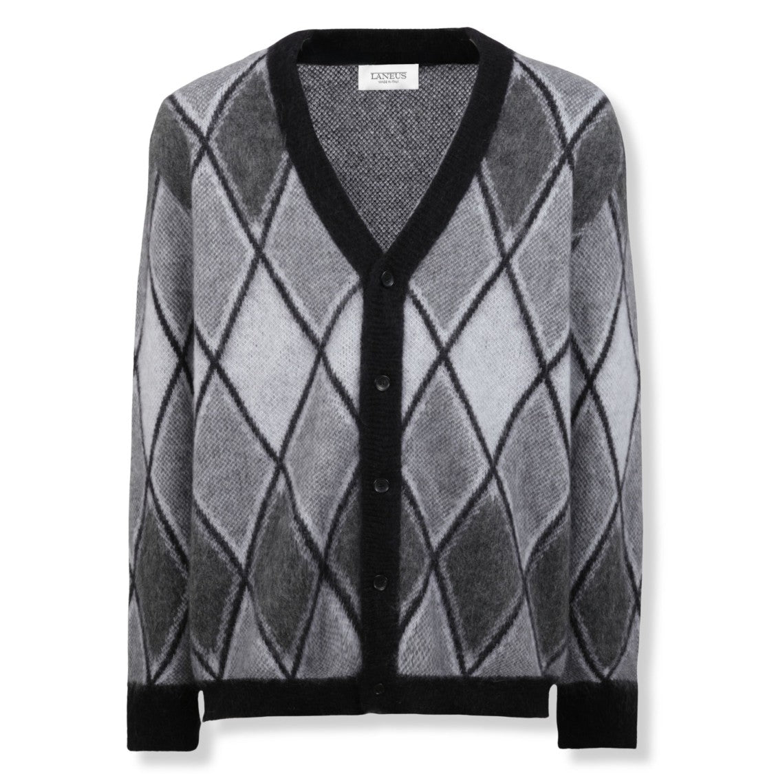 Laneus Argyle V-Neck Cardigan