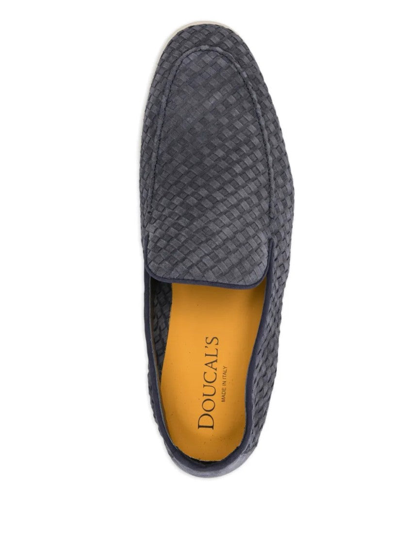 Doucal's Imperial Blue Suede Loafers