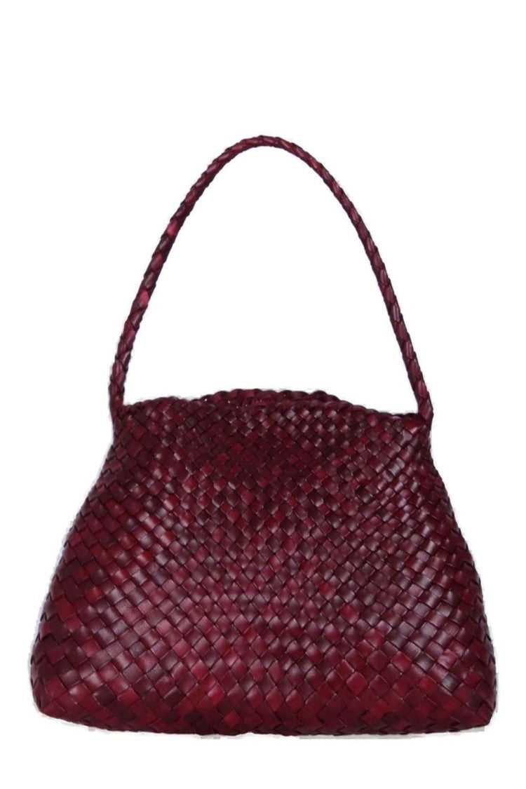 Dragon Diffusion Handwoven Buffalo Calfskin Tote With Braided Handles