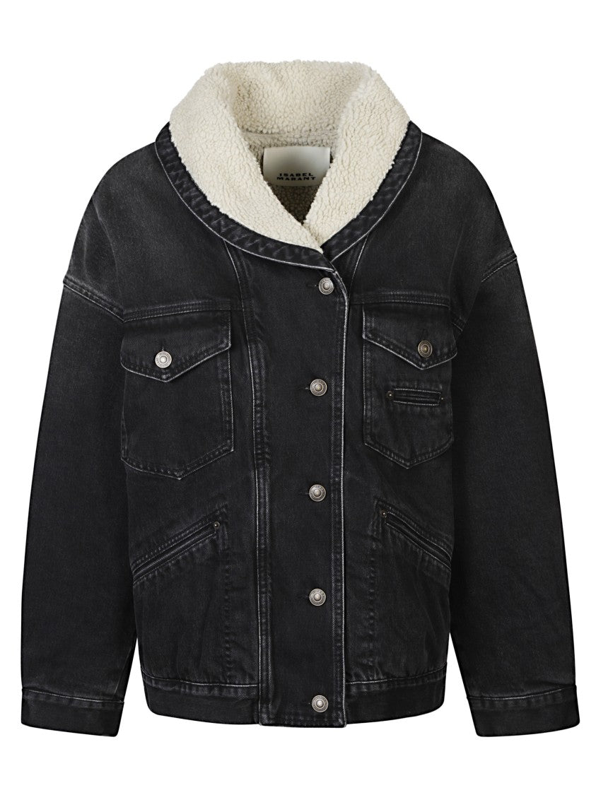 Isabel Marant Pimia Denim And Faux Fur Jacket