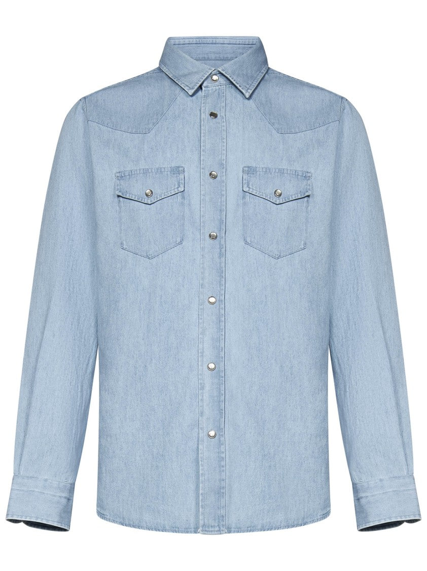 Tom Ford Light Blue Cotton Denim Shirt