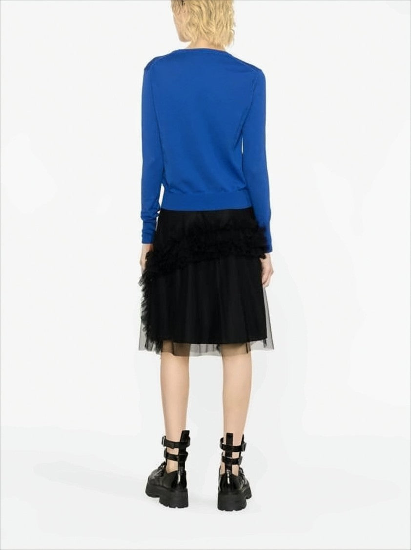 Vivienne Westwood Fitted Cashmere Blend Sweater With Classic Crew Neckline