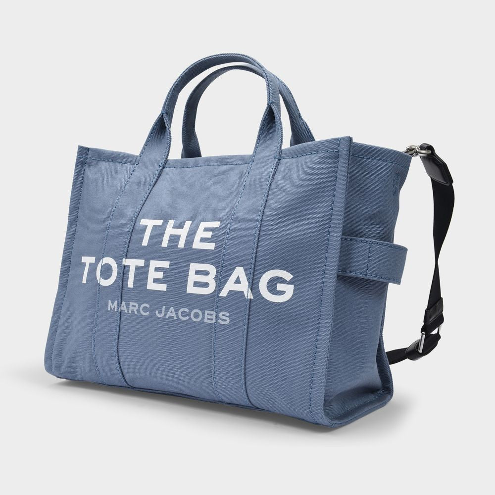 Marc Jacobs Medium Traveler Tote Bag In Blue Shadow Cotton