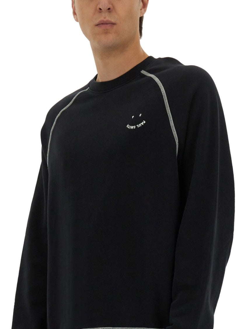 Ps Paul Smith Ps Happy Embroidered Sweatshirt