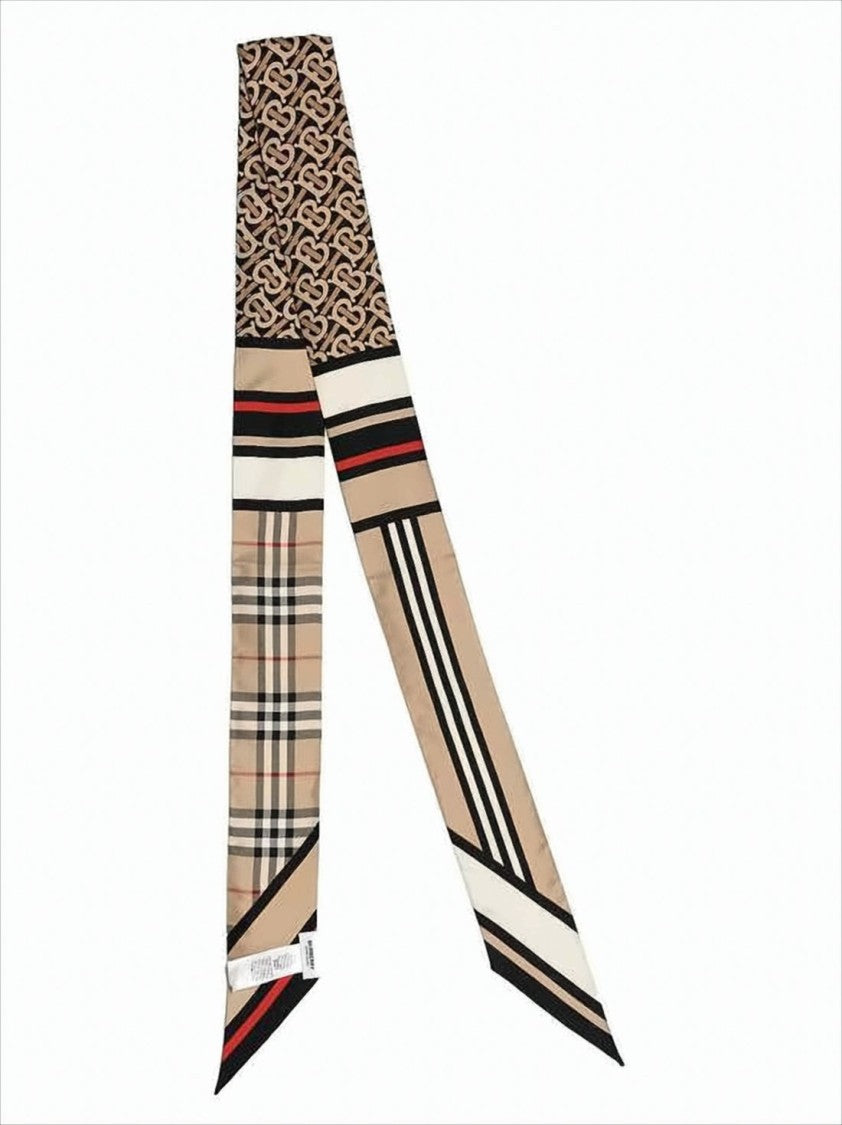 Burberry Silk Scarf With Classic Check
