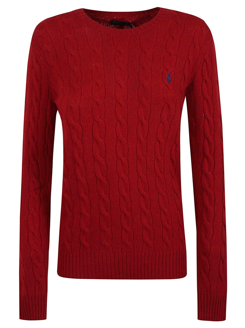 Polo Ralph Lauren Cable-Knit Cashmere Blend Sweater With Iconic Pony Detail