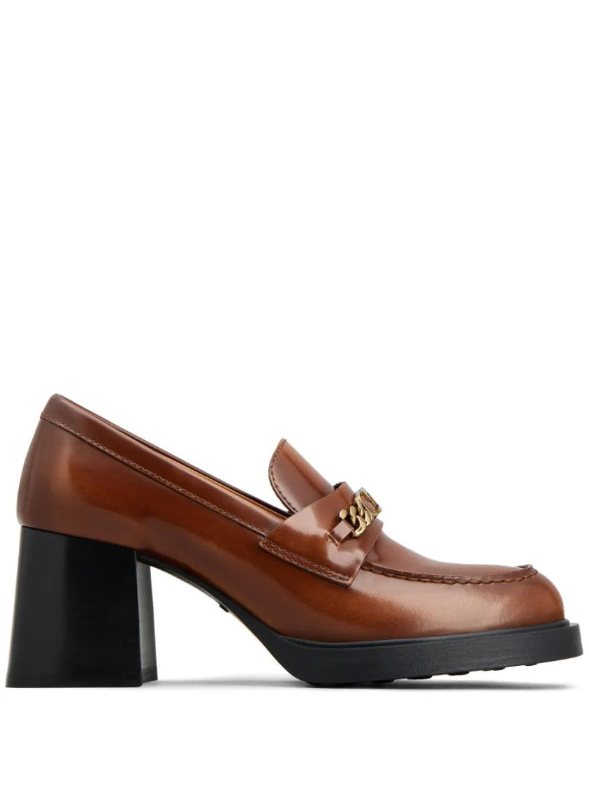 Tod's Brown Cow Leather Loafers