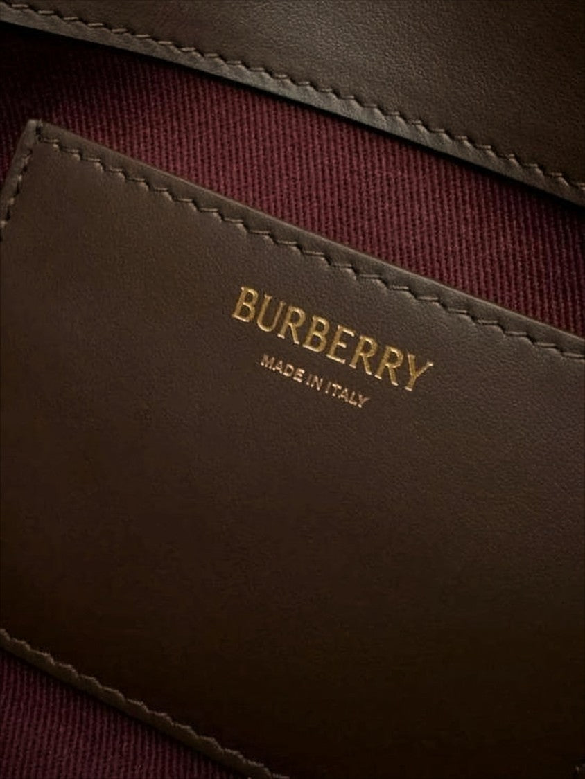 Burberry Structured Dark-Tone Check Crossbody Bag