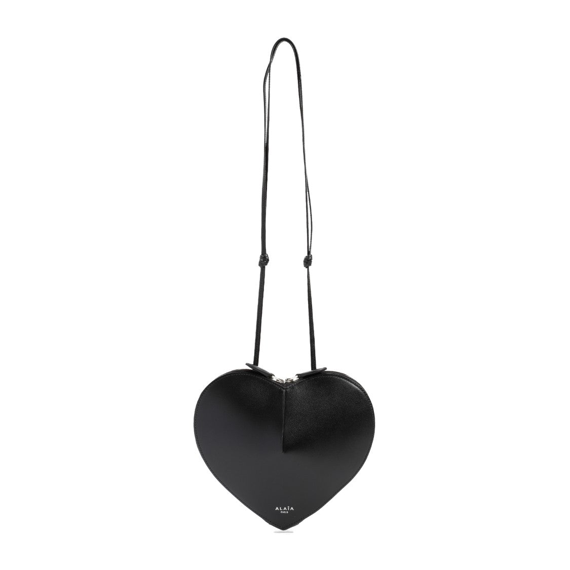 Alaïa Heart-Shaped Black Leather Shoulder Bag