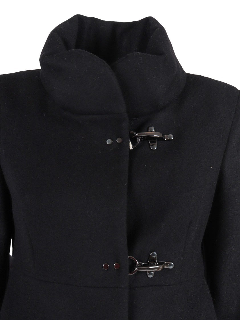 Fay Classic Tailored Mid-Length Coat With Structured Fit