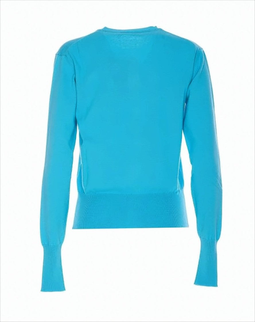 Vivienne Westwood Turquoise Knit Cardigan With Button-Down Front