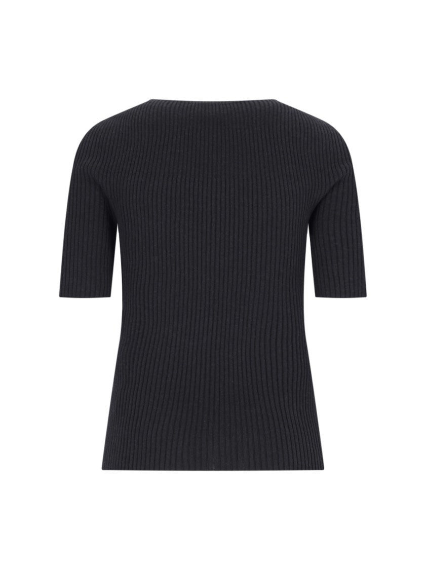 Courrèges Solar Light Logo Sweater In Black