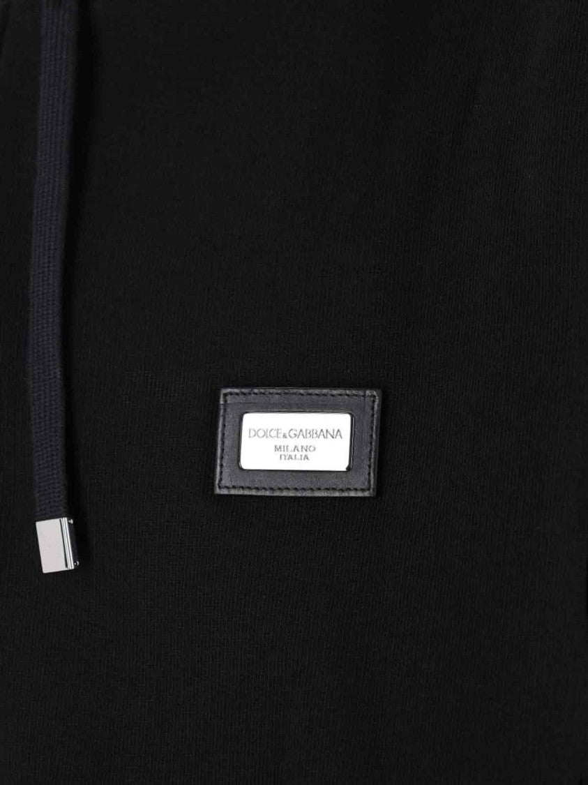Dolce & Gabbana Logo Zip Hoodie – Black