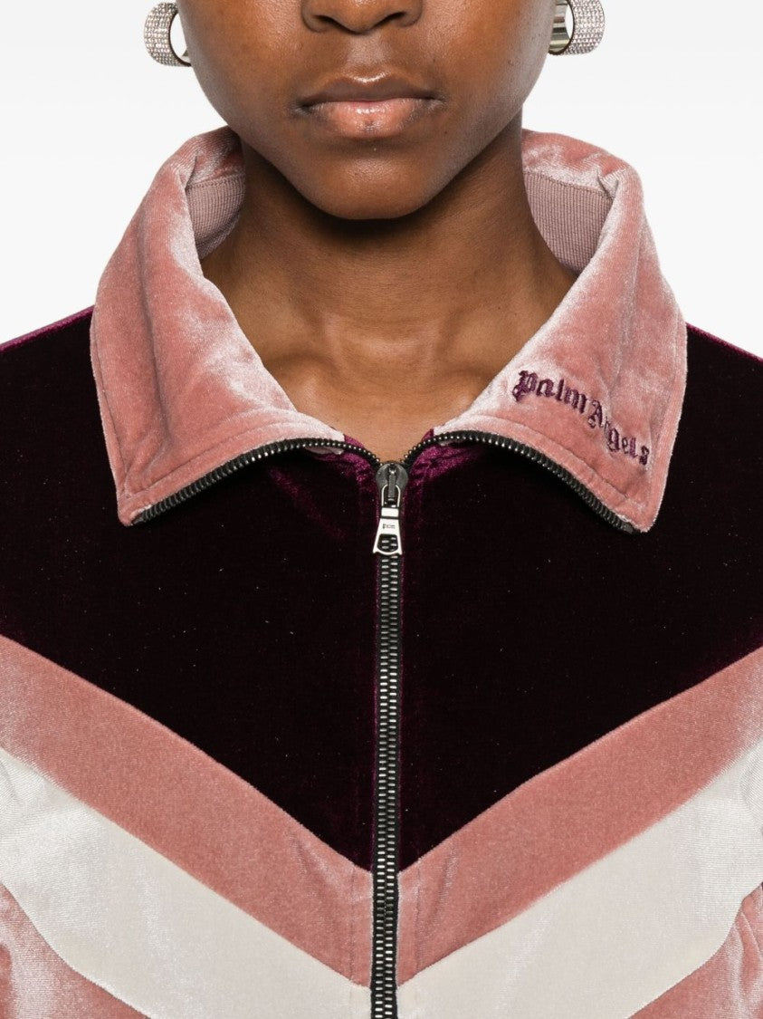 Palm Angels Cropped Velvet Jacket