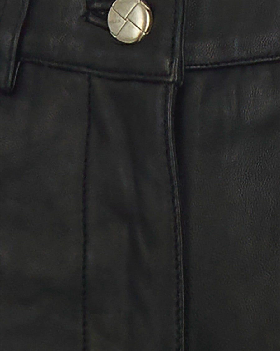 Remain Cocoon Leather Trousers – Black