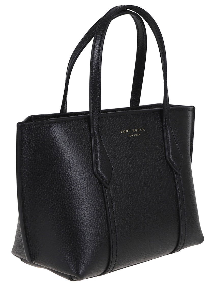 Tory Burch Textured Black Shopper Bag