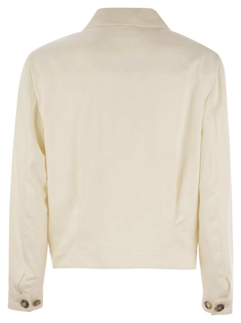 Brunello Cucinelli Silk Outerwear With Patch Pockets