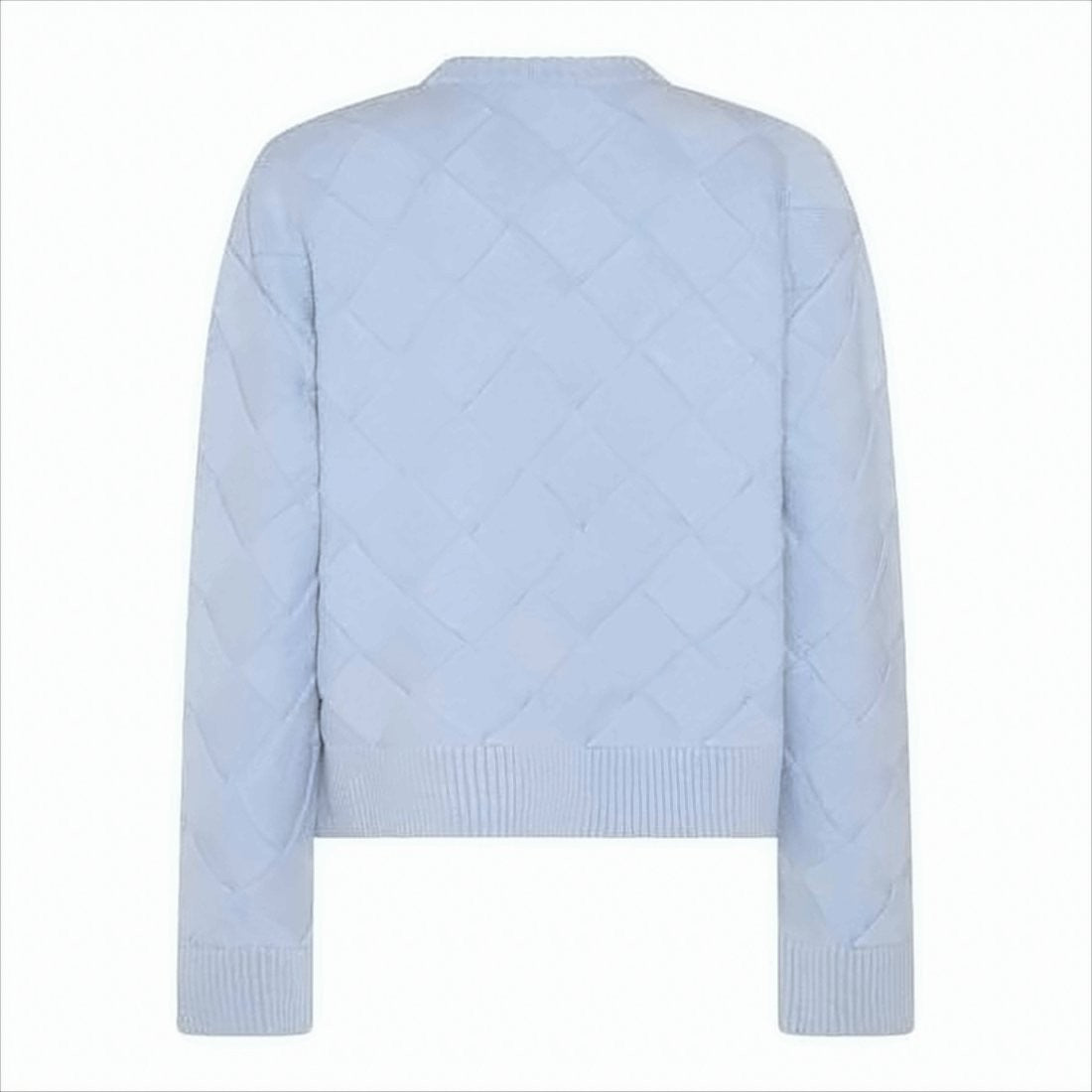 Bottega Veneta Textured Quilted Knit Sweater With Ribbed Hem