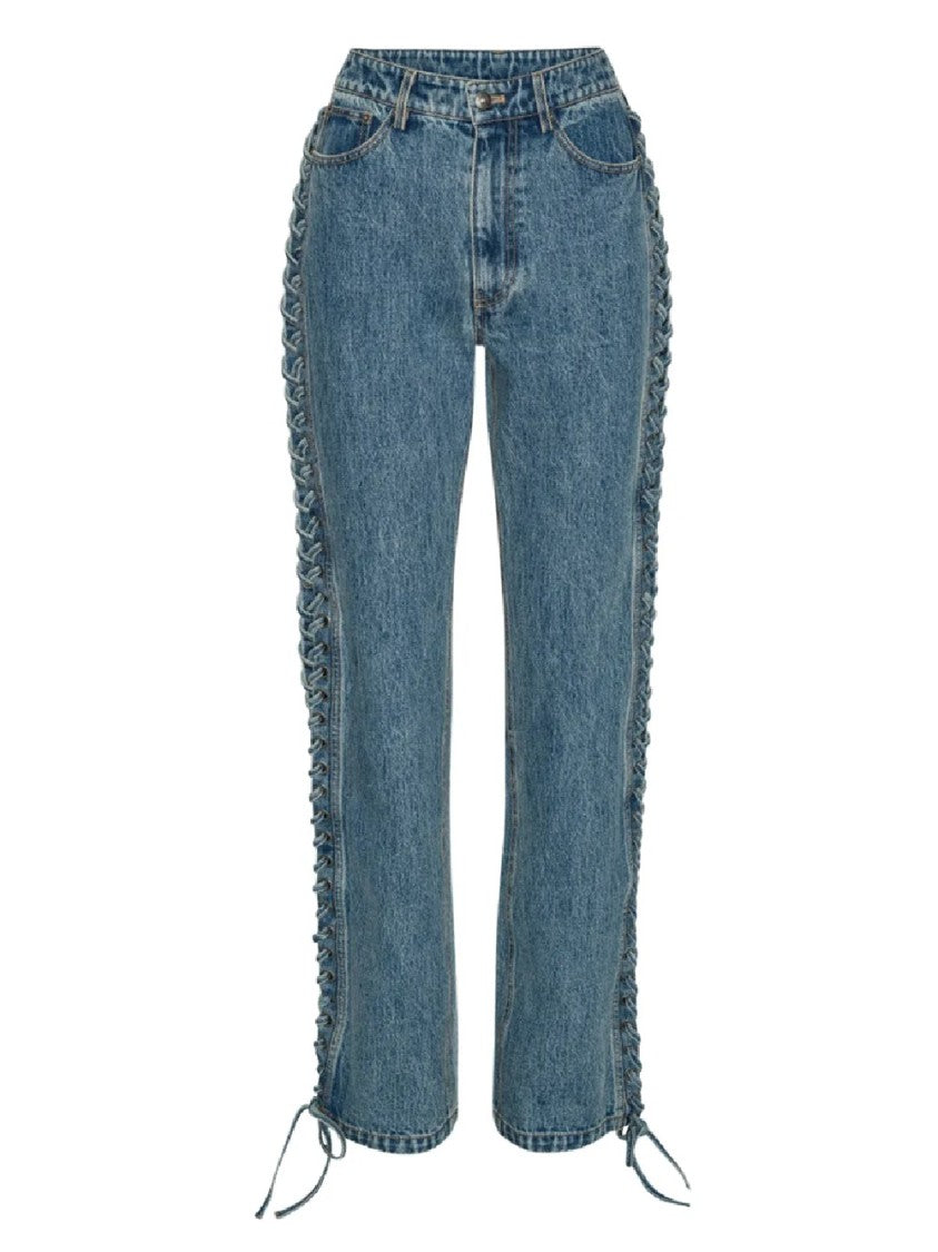 Rotate Laced Straight Leg Jeans
