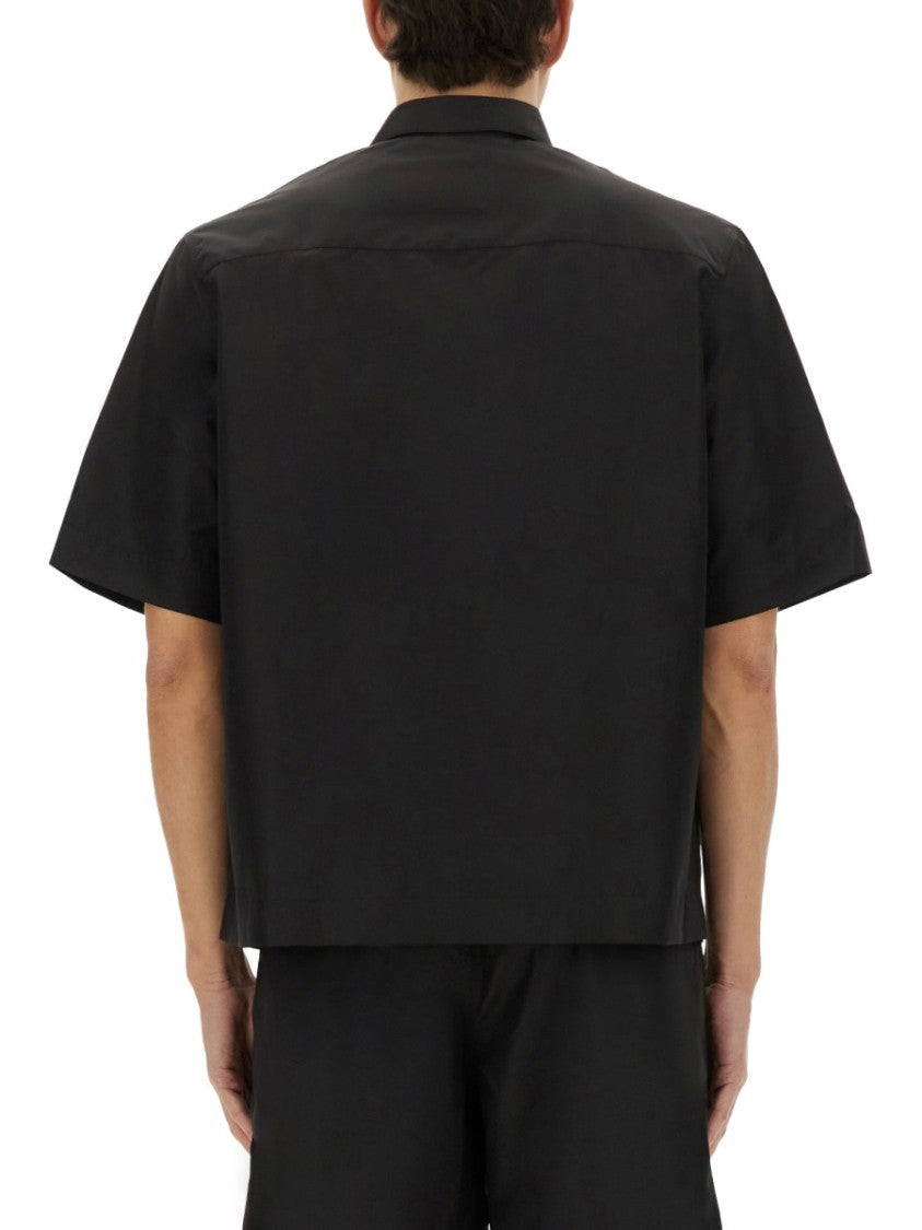 Givenchy Zippered Black Casual Shirt With Classic Collar