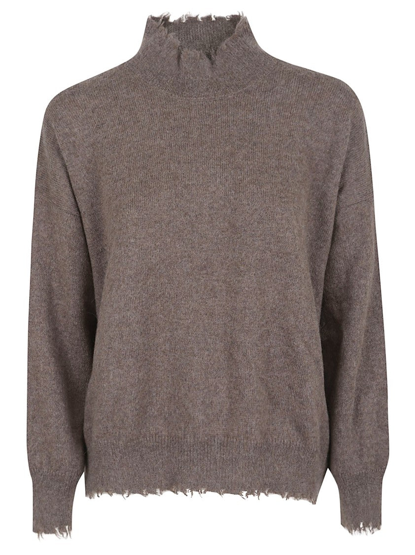 Antonelli High Neck Relaxed Fit Alpaca Sweater