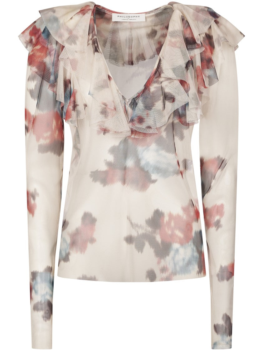 Philosophy Di Lorenzo Serafini Flowing Floral Print Shirt