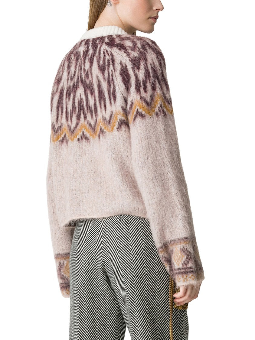 Forte Forte Moiree Fair Isle Jacquard Baby Alpaca Cardigan