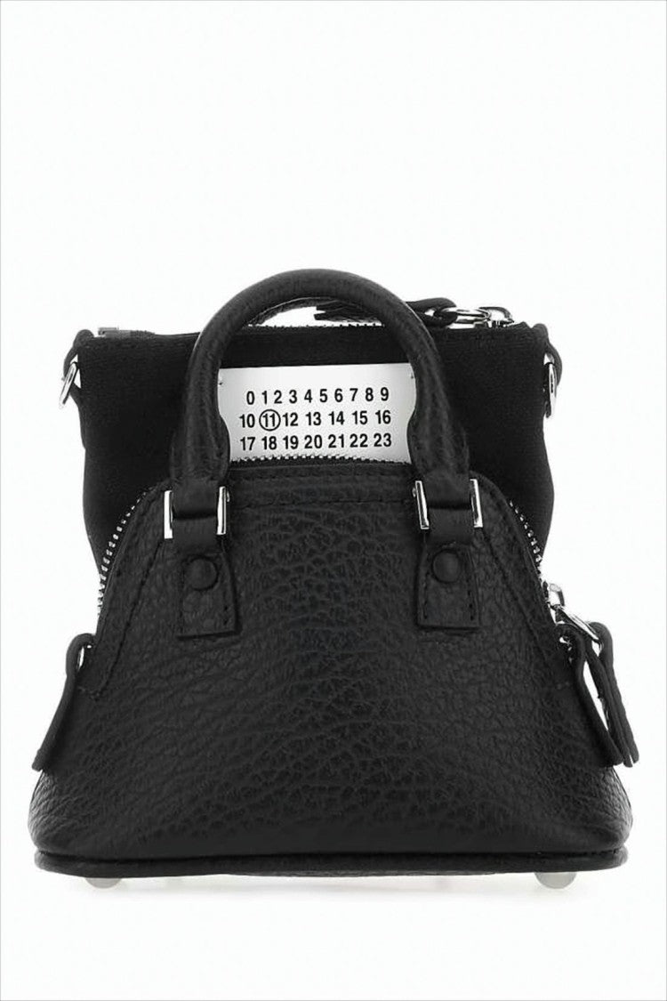 Maison Margiela Textured Leather Compact Tote Bag With Numeric Label