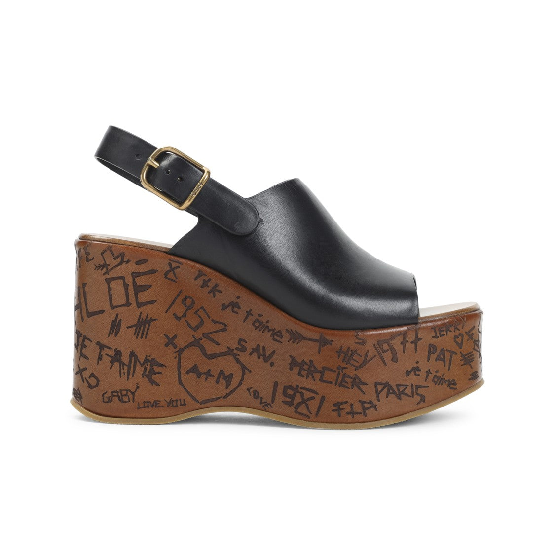 Chloé Platform Wedge Slippers