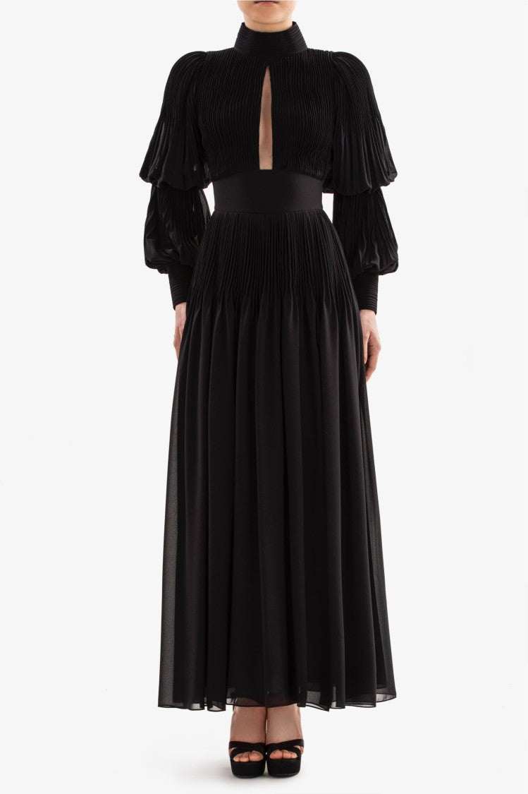 Saiid Kobeisy Pleated Midi Dress