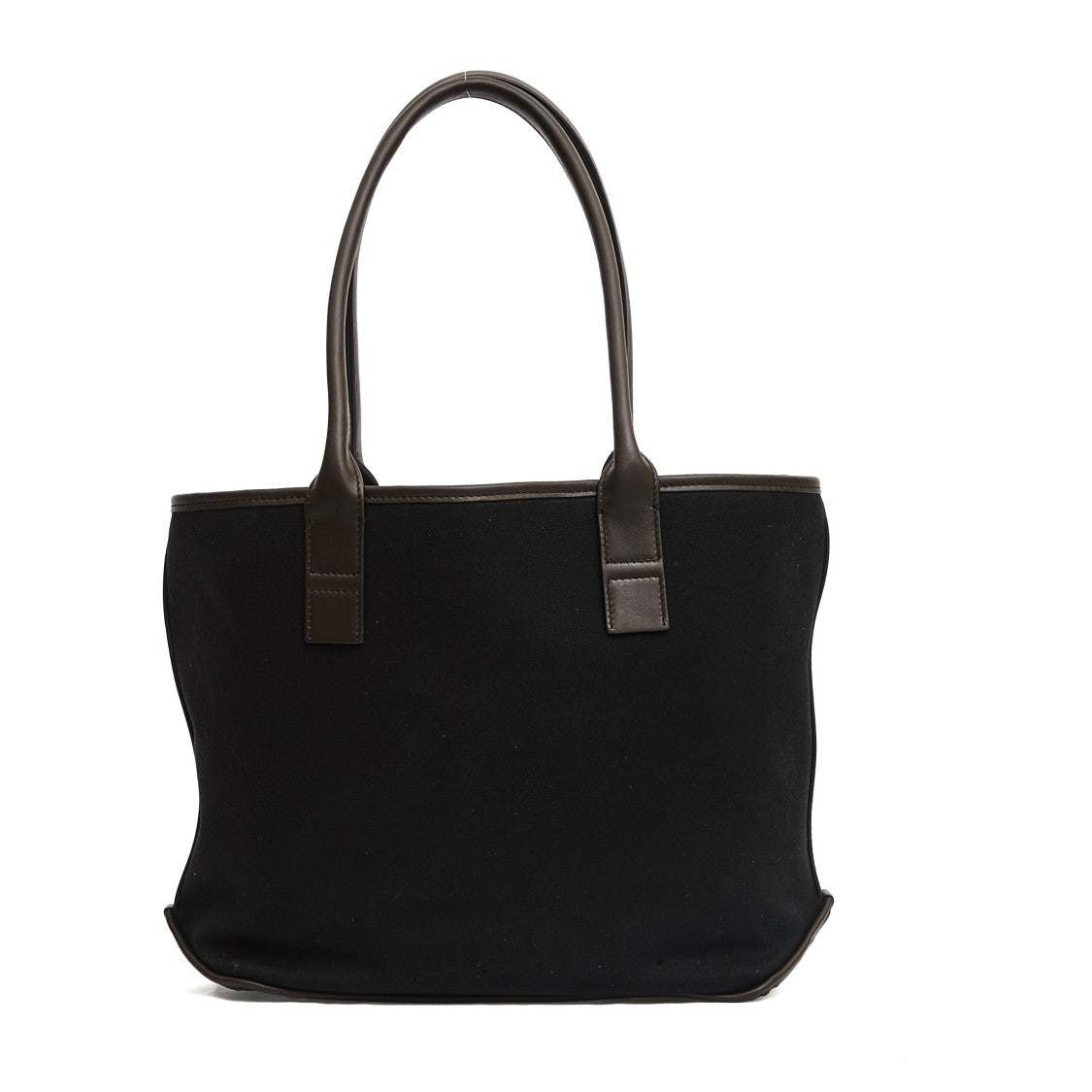 Hogan Address Small Shopping Bag In Black Canvas