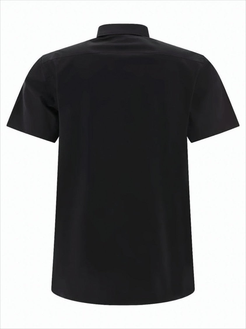 Burberry Black Short-Sleeved Shirt With Classic Collar