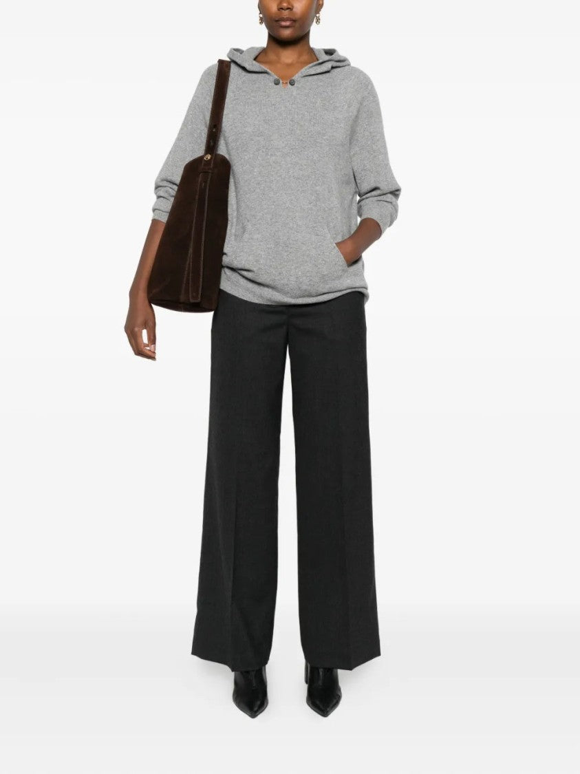 Fabiana Filippi Long-Sleeves Ribbed Hoodie