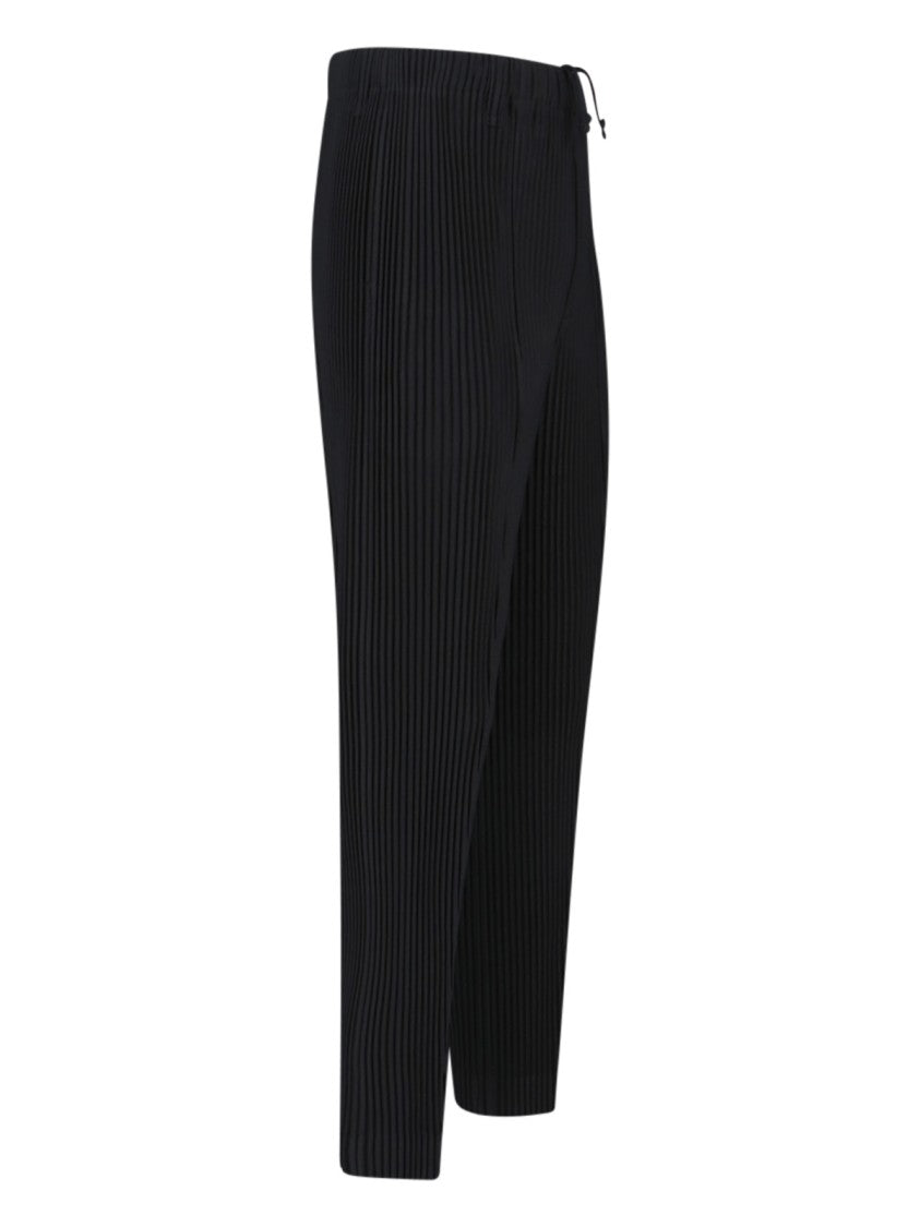 Homme Plissé Issey Miyake "Compleat Trousers" Pleated Pants – Dark Grey