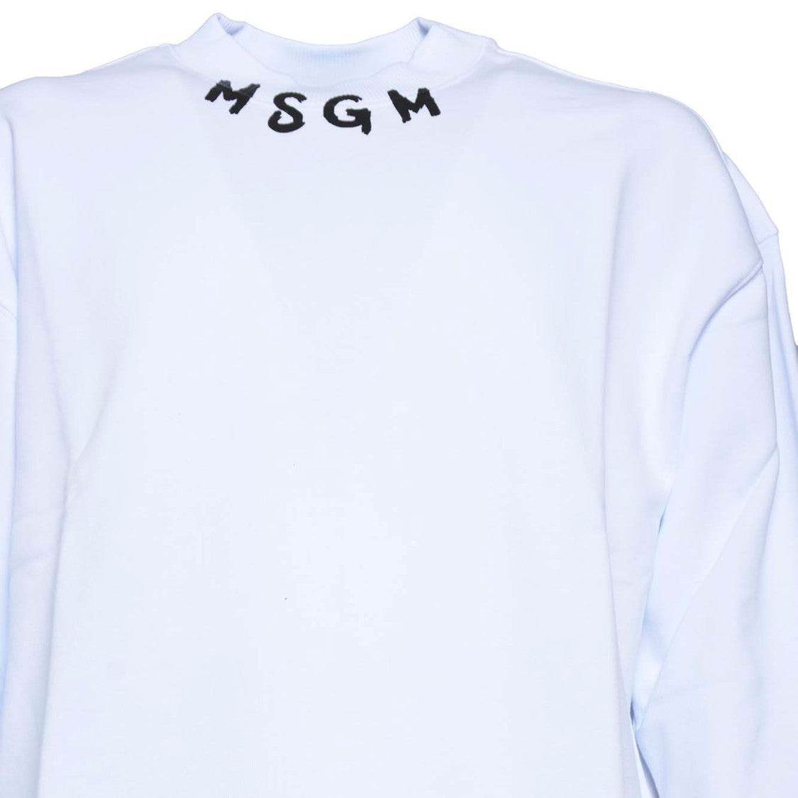 Msgm White Cotton Crewneck Sweatshirt
