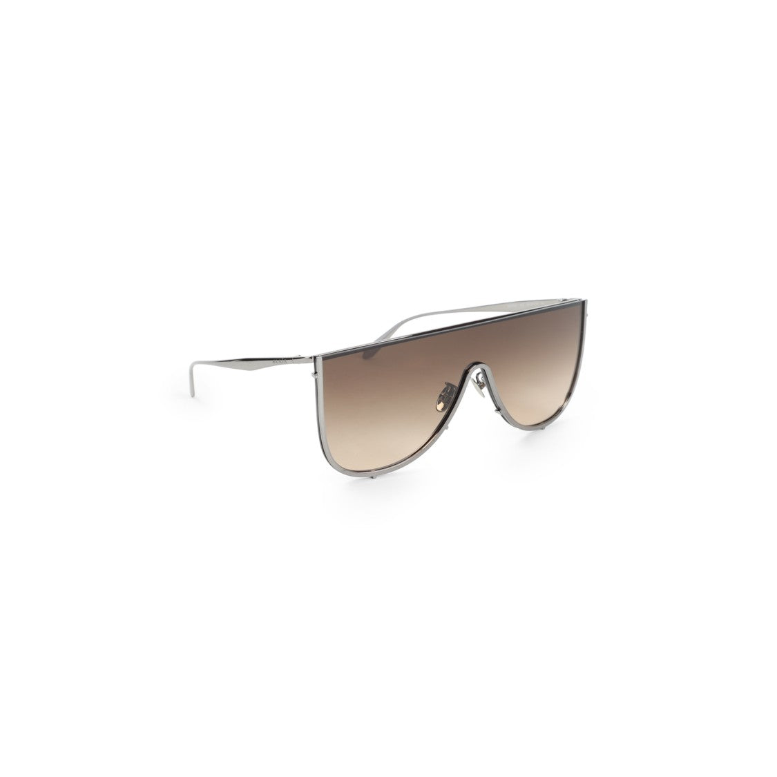 Alaïa Brown-Finish Metal Frame Mask Sunglasses
