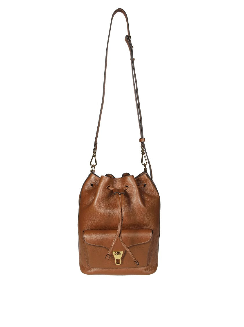 Coccinelle Textured Leather Bucket Bag