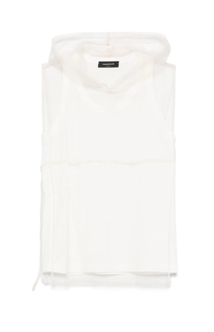 Fabiana Filippi Layered Sheer Jersey Top