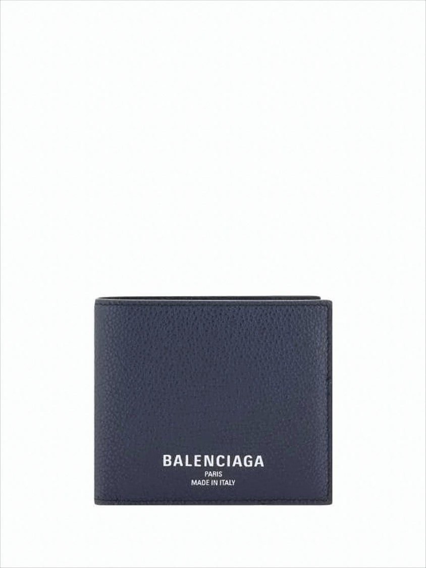 Balenciaga Textured Calf Leather Bifold Wallet With Embossed Logo